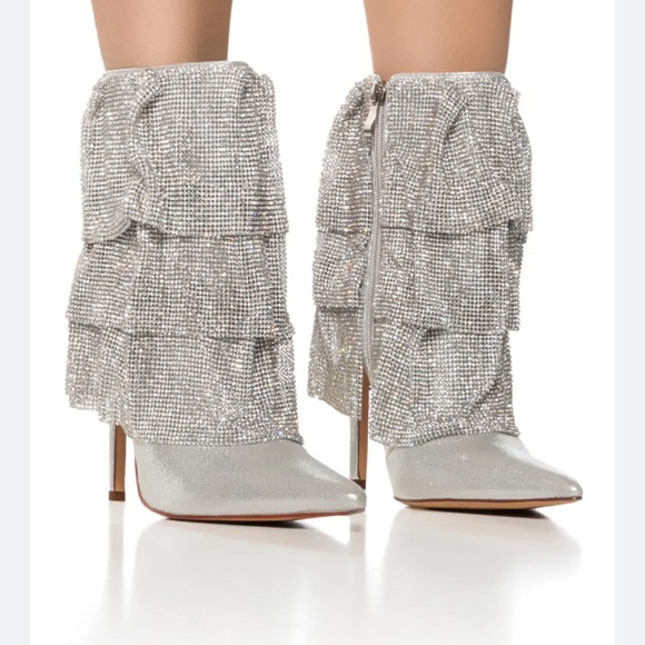 🔥🔥 AZALEA WANG Chilton Chainmail Draped Booties🔥🔥NWT SZ 11 - Picture 13 of 15